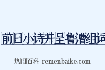 前日小诗并呈鲁漕组词是什么意思的图片